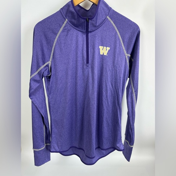 UW University of Washington Women’s Colosseum Size Large Quarter Zip Jacket - Picture 1 of 7